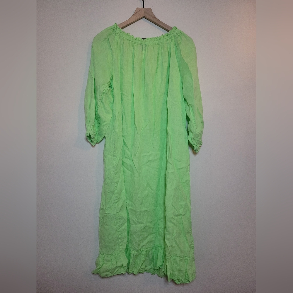 Sleeper lime green lounge dress,  one size - Picture 10 of 10